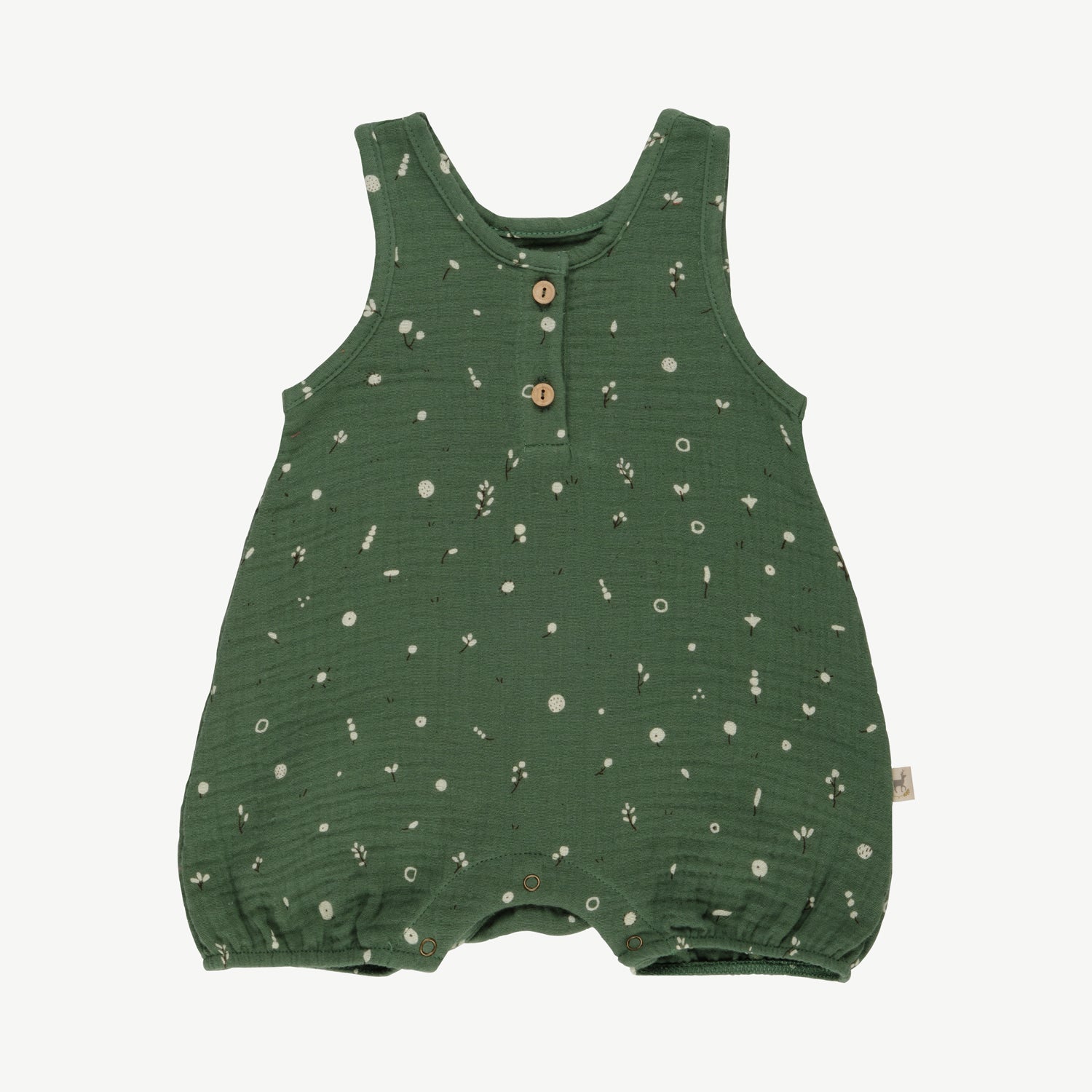 'dusty bloom' vineyard green muslin romper
