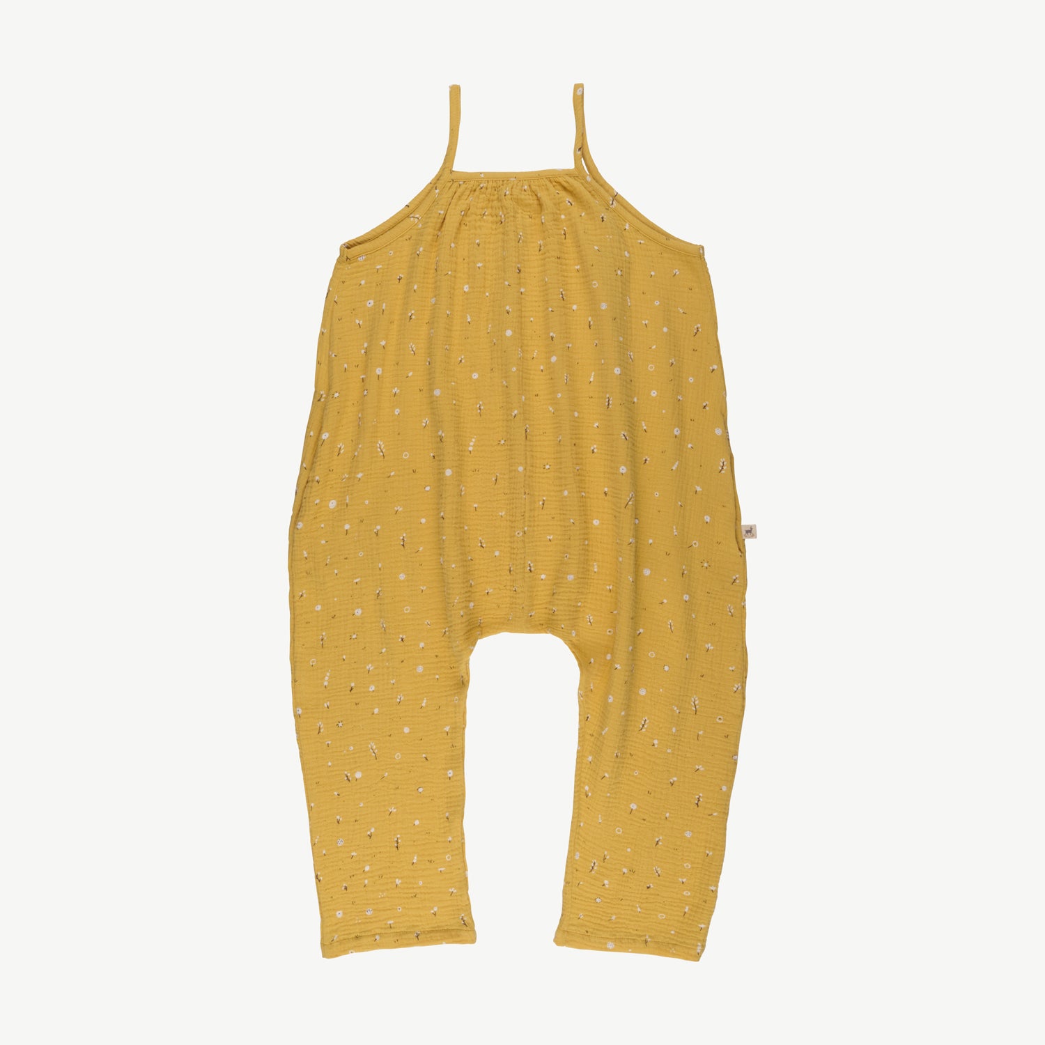 'dusty bloom' amber yellow muslin jumpsuit