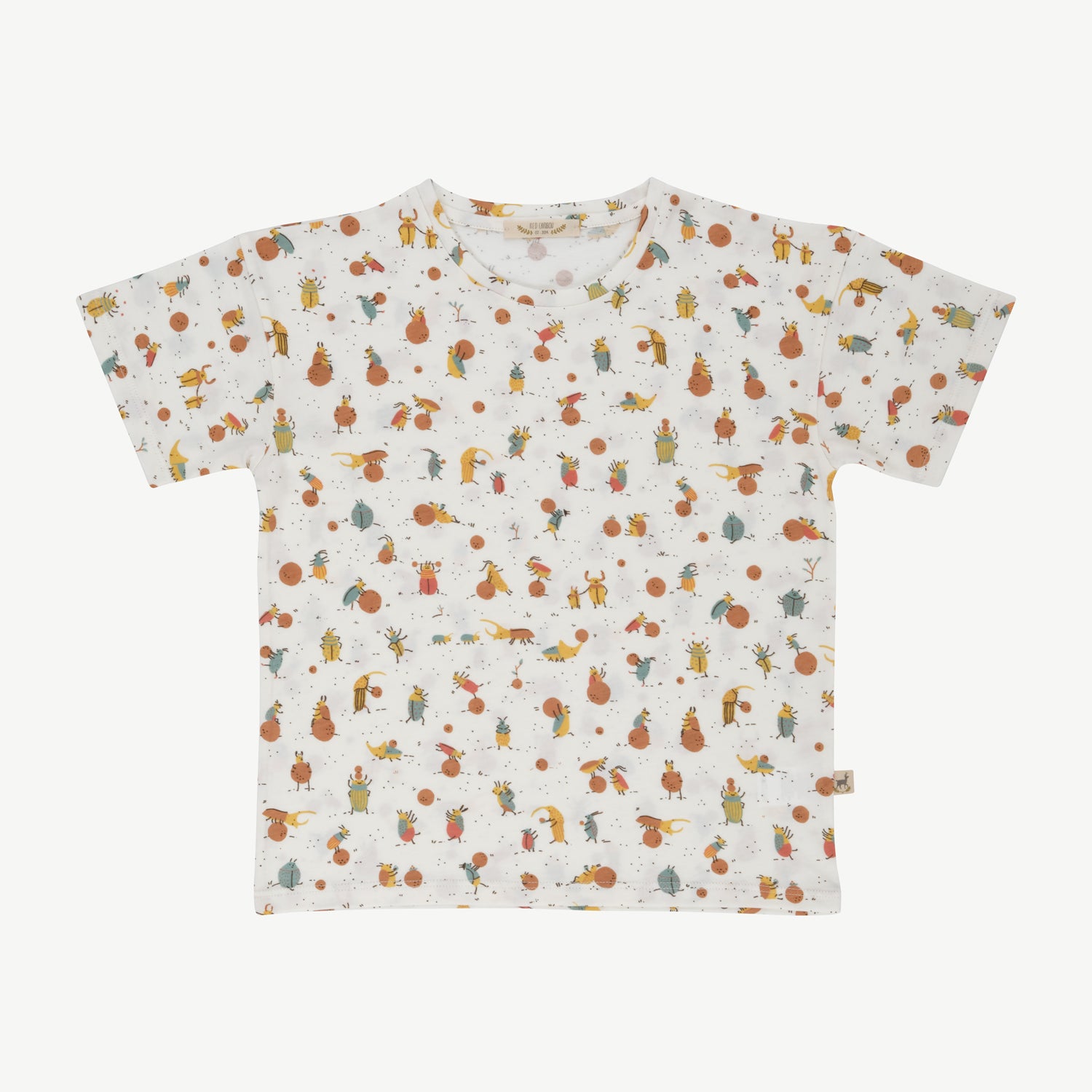'juggling beetles' whisper white short sleeve t-shirt